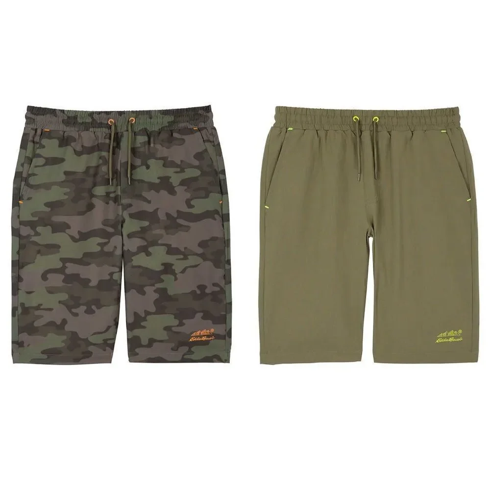 EDDIE BAUER 2 Pack Boys Hybrid Versatile Shorts Great For Swim or Play - Picture 7 of 7